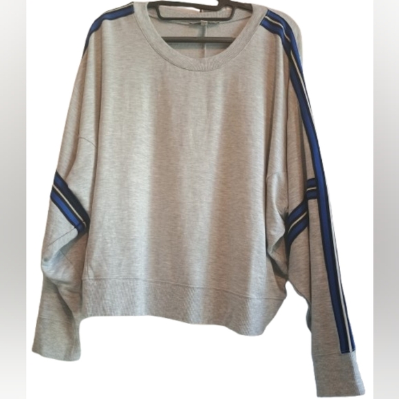 Express One Eleven Tops - Express One Eleven Sweatshirt Super Duper Soft Size Large With Navy Stripe